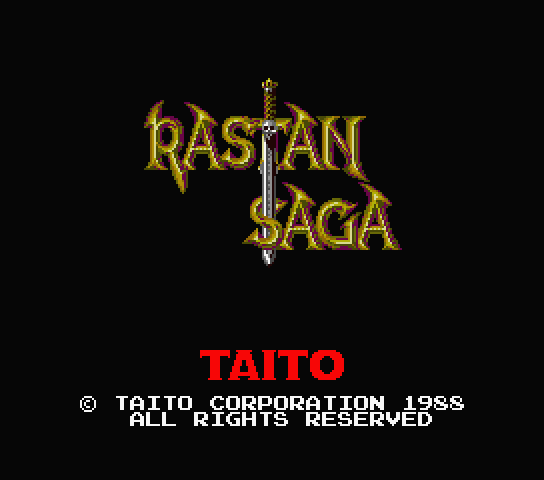 Rastan Saga title screen for MSX2